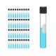Borosilicate Glass Serological Test Tubes with Black Bakelite Screw Caps Silicon Liners, Vol.30ml 20x150mm