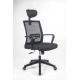 Black PA66 Swivel Office Chairs With Mesh Seat 3D Armrests