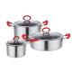 New Arrival Kitchen Cooking Pot Set Stainless Steel Soup Pot Set Cooking Cookware Set