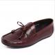Casual Mens Leather Loafers Anti Skidding  Moccasins Bow Tie Flat Shoes