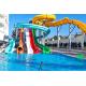 18.5 Kw Water Park Slide Play Amusement Rides Fiberglass Slide Outdoor For Kids