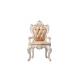Luxury Chairs of Classic French design in Beech wood frame with hand carving flower by Leather pad