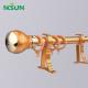 28mm Double Metal Aluminum Curtain Poles Modern Fitting Room Decor Window Grommet Gold Curtains Rods Set