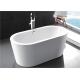 Solid Surface Modern Freestanding Bathtub , High Back 55 Inch Freestanding Tub