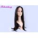 Soft Full Lace Wigs With Bleached Knots / Straight Peruvian Virgin Human Hair
