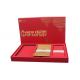 Cardboard Lift Off Lid Box Red Gold / Silver Hot Stamping Surface