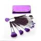 Purple 16pcs Cosmetic Makeup Brush Set Eco Friendly Painting Wood