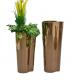 Stainless steel hotel lobby decorative planters metal flower pots