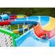 Family Open Spiral Slide Outdoor Custom Size For Aqua Park Resorts