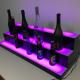 RGB Lighted Liquor Bottle Shelf Stand 3 Tier Led Light Liquor Bottle Display