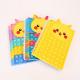 Popular A5 Cute Animal Pattern Silicone Colorful Sensory Push Bubble Fidget Pop Notebook For Children