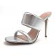 Leather Upper Material Womens Mule Heels With Open Toe Close Toe