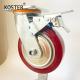 4-8 Inch Heavy Duty Roller Bearing Polyurethane PU Swivel Castor for Industrial Carts