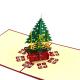 Laser Cut 3D Christmas Tree Card Stereoscopic Paper Material CMYK Color ODM OEM