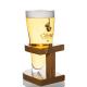 Horn Shaped Promotional Drinking Glasses , 20 Oz Highball Glasses With Wood Stand