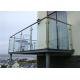 304 316 Stainless Steel And Glass Railing Systems , Tempered Glass Balcony Railing