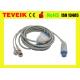 Datex One Piece 3 Leads ECG Cable With TPU Material For Cardiocap
