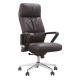 Black Leather Rolling Leather Office Swivel Chairs 62cm 50cm High End  PU Padding