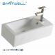 AB8399 Wholesale factory matte color small size with faucet hole ceramic household hotel office lavabo sink
