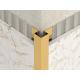 Bright Gold 2.5m Stainless Steel Quadrant Tile Trim Outside Angle
