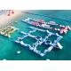Amazing Outdoor Inflatable Water Parks White / Red / Blue Color