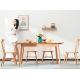 Square Home Solid Wood Extendable Dining Room Table For Small Spaces