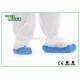 Skid Resistant Blue Disposable Shoe Cover Plastic Shoe Covers For Prevent Dust