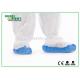 white and blue Waterproof Custom Size PP Coated CPE Disposable Shoe Cover hospital use PP+CPE shoe cover