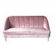 Wholesale New model pink couch velvet upholstery living room sofa furniture for wedding rental sofa
