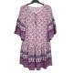 Different Custom Womens Dresses Pullover Pleated Casual Dresses Purple Color