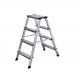 Silver Multipurpose Aluminium Foldable Ladder 2x4 Steps For Painting