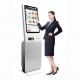 43 Inch floor standing Self-service ticket terminal kiosk touchscreen PC workstation with camera printer card reader scanner