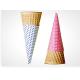 Disposable Light Film 4C Eco Friendly Food Packaging 4 Color Icecream Cone Sleeves