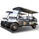 4kw Motor 60v 4+2 Seater black Electric Golf Cart With Off-Road Tires 1 year warranty