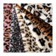 Weft Knitted 100% Polyester Super Soft Leopard Print Rabbit Fur Faux Fur Fabric Thick