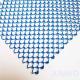 Hand Crimped Blue Steel Metal Mesh Curtains For Construction And Buildings