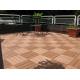 Boardwalk / Playground  WPC Deck Tiles With Anti - Slip Composite Material
