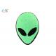 Embroidery Logo Shaped Custom Chenille Patches Green Color Alien Sew On For Shoes