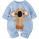 Wholesale 100% Cotton Long Sleeve Cartoon Koala Pattern Baby Clothes
