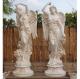 Outdoor Garden Decoration Lady Marble Stone Sculpture Life Size