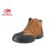 Cool Brown Low Top Waterproof Steel Toe Tennis Shoes Beathable Mesh Lining