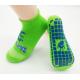 Green Color Unisex Trampoline Grip Socks Ankle Length Socks Safety Jumping Sock