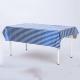 Stripped Blue Disposable Tablecloth 1.8m Rectangular Plastic Tablecloth