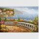 Coastline Mediterranean Oil Painting Italy Landscape Oil Painting For Wall Decor