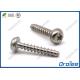 304/18-8 Stainless Torx Round Washer Head PT Thread-forming Screws for Plastic