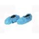 Non Slip Disposable Shoe Covers Blue Color Pe Fluid Proof Automatic
