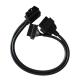 12W-24W OBD2 Y Cable Splitter Male To Dual Female For Benz Vehicle Diagnosis