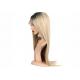Synthetic Fiber Colored Hair Wigs , 130% Density Black Blond Mixed Color Wigs