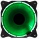 53.02CFM, 3pin, 4pin 12V, 120x120x25mm Ring LED Case Fan- Green