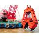 10m3 Clamshell River Sand Dredging Machine With Electromagnetic Brake 15~23.5m Working Redius